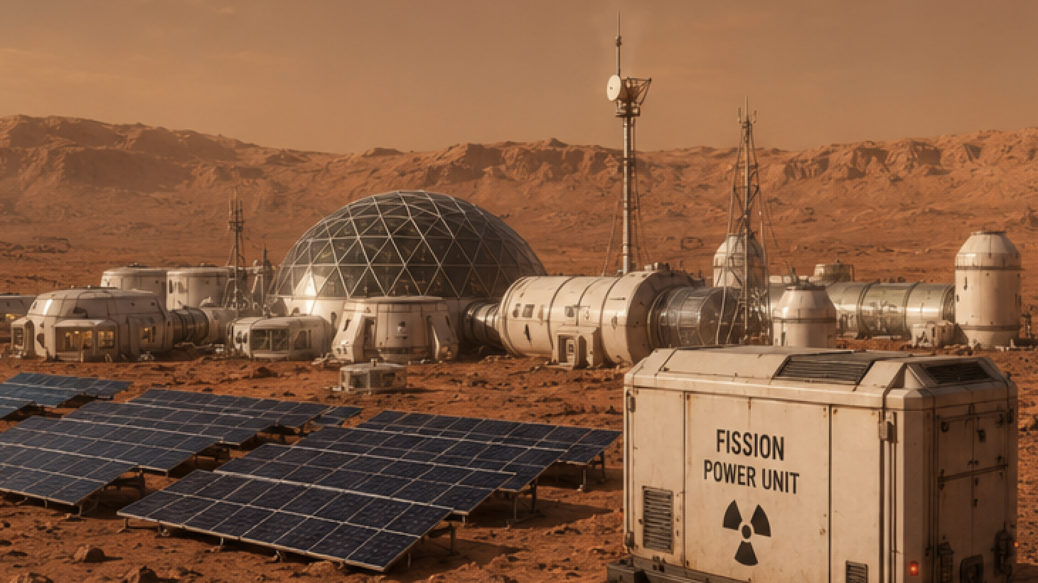 Powering Mars Colonies: Solar, Fission, and Fusion